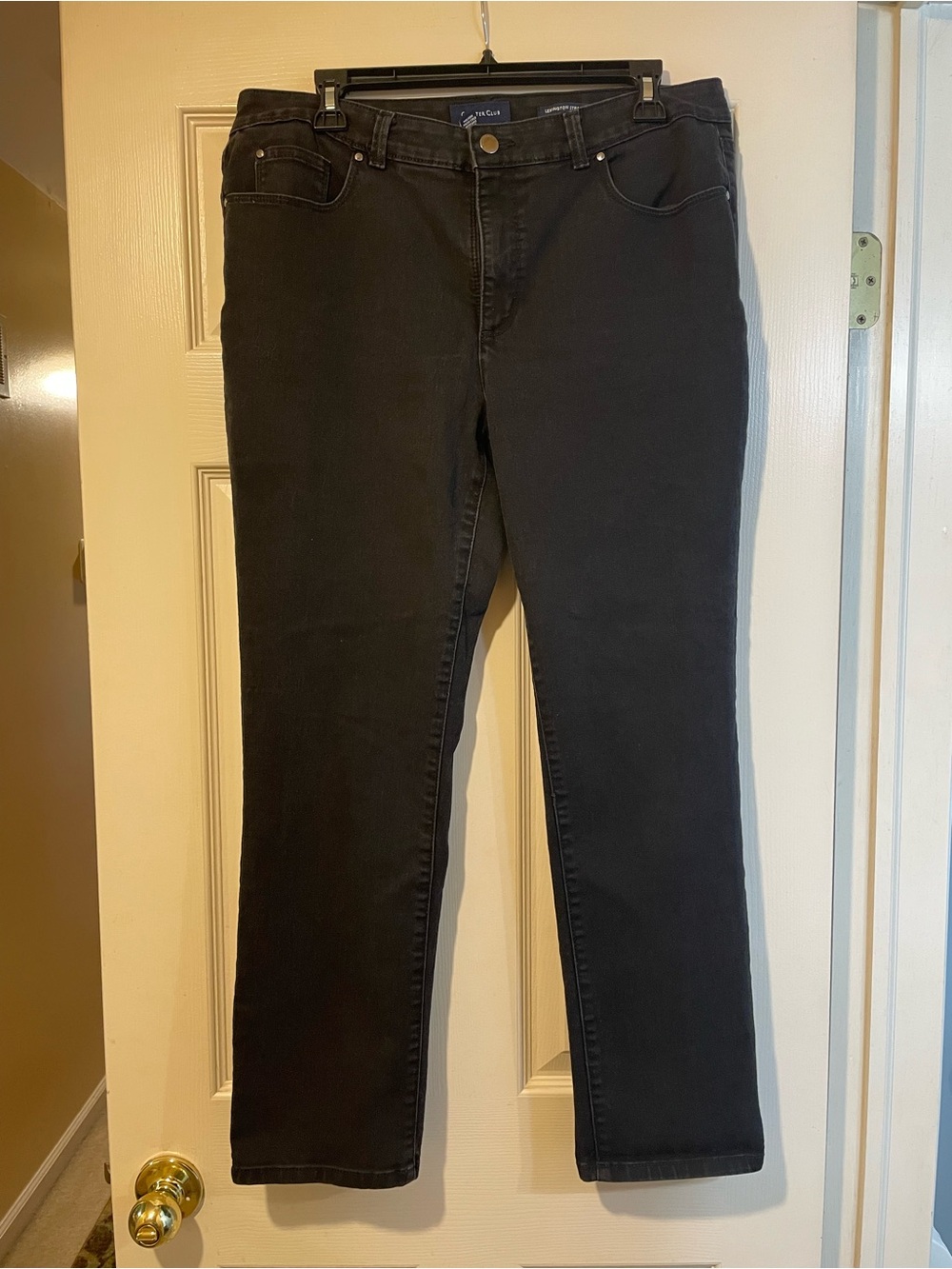 Charter Club Black Straight-Leg Jeans